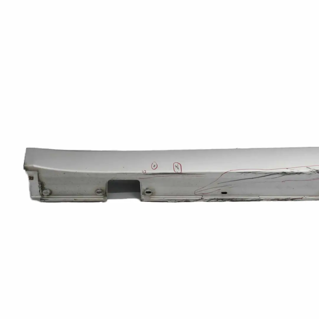 BMW E60 LCI Side Skirt Door Sill Cover Left N/S Titan Silver Metallic - 354