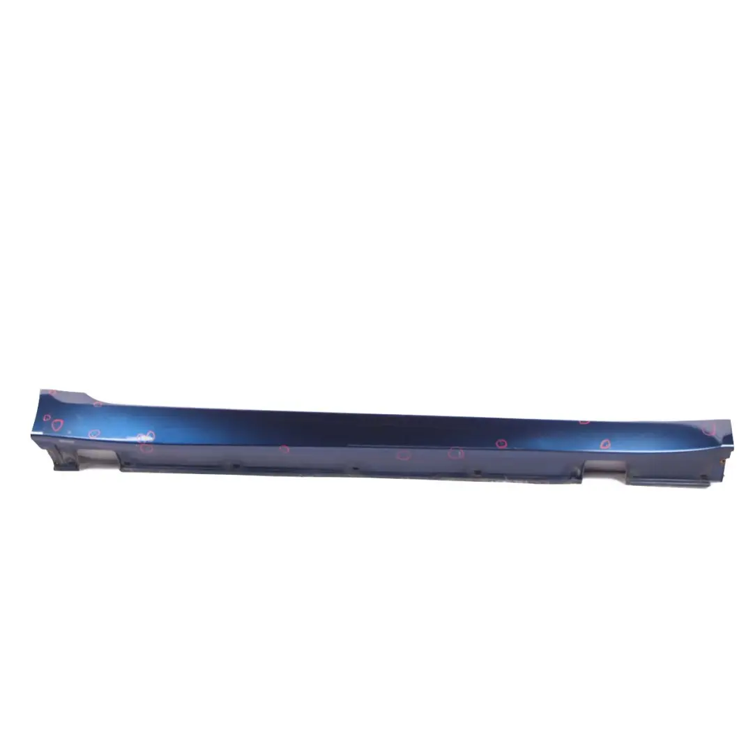 BMW 5 E60 E61 LCI Door Sill Cover Side Skirt Right O/S Tiefseeblau Blue - A76