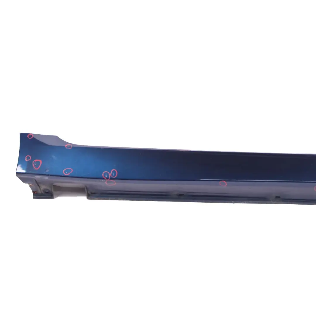 BMW 5 E60 E61 LCI Door Sill Cover Side Skirt Right O/S Tiefseeblau Blue - A76