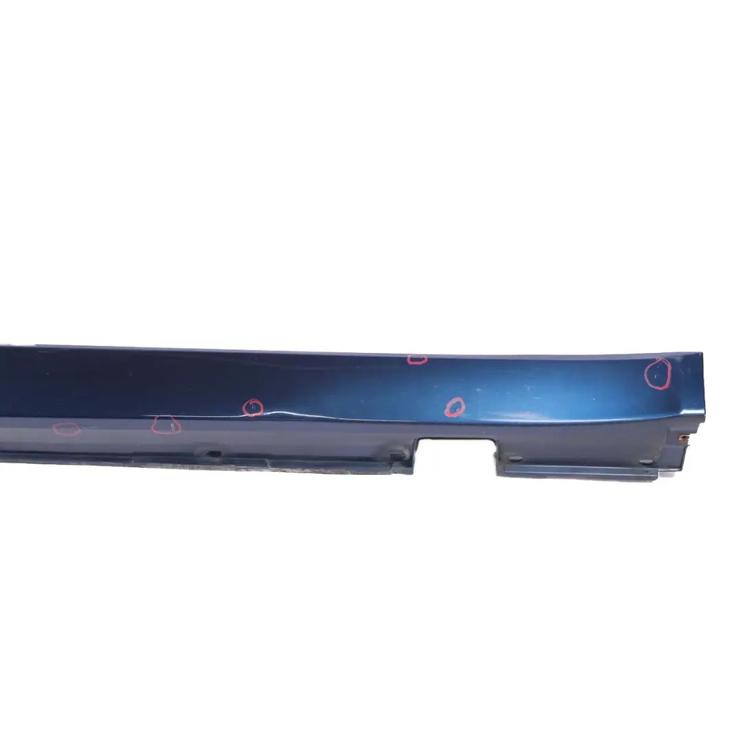 BMW 5 E60 E61 LCI Door Sill Cover Side Skirt Right O/S Tiefseeblau Blue - A76