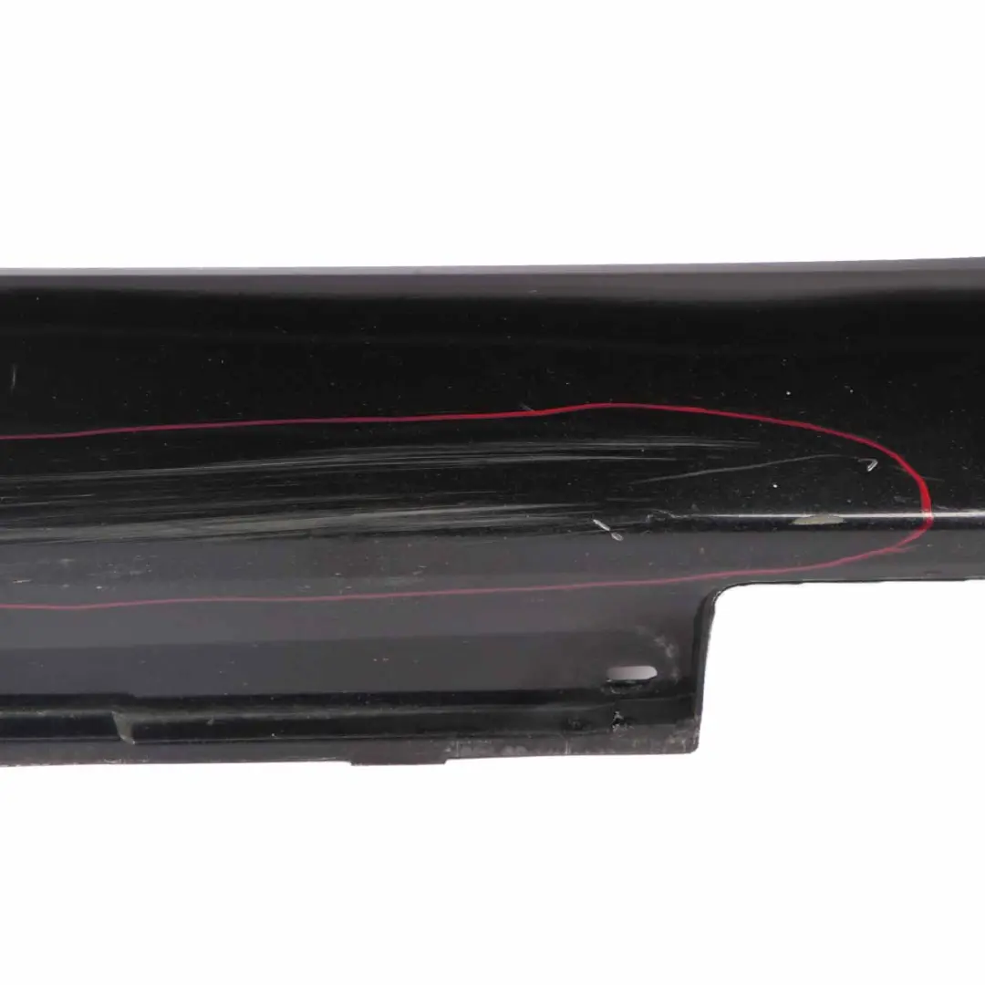 BMW 5 SERIES E60N E61N LCi Door sill cover side skirt right O/S Schwarz 2 Black