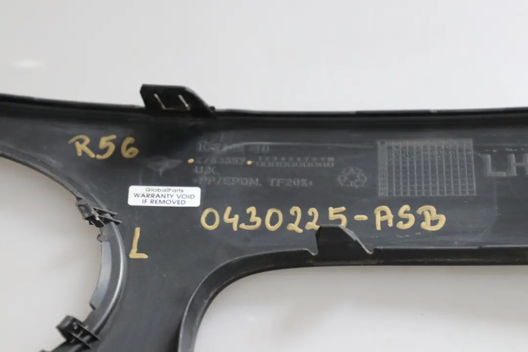 Osłona listwa zderzaka halogenu lewa MINI R55 R56 - SKU 0430225-ASB - Numer Części 430225
