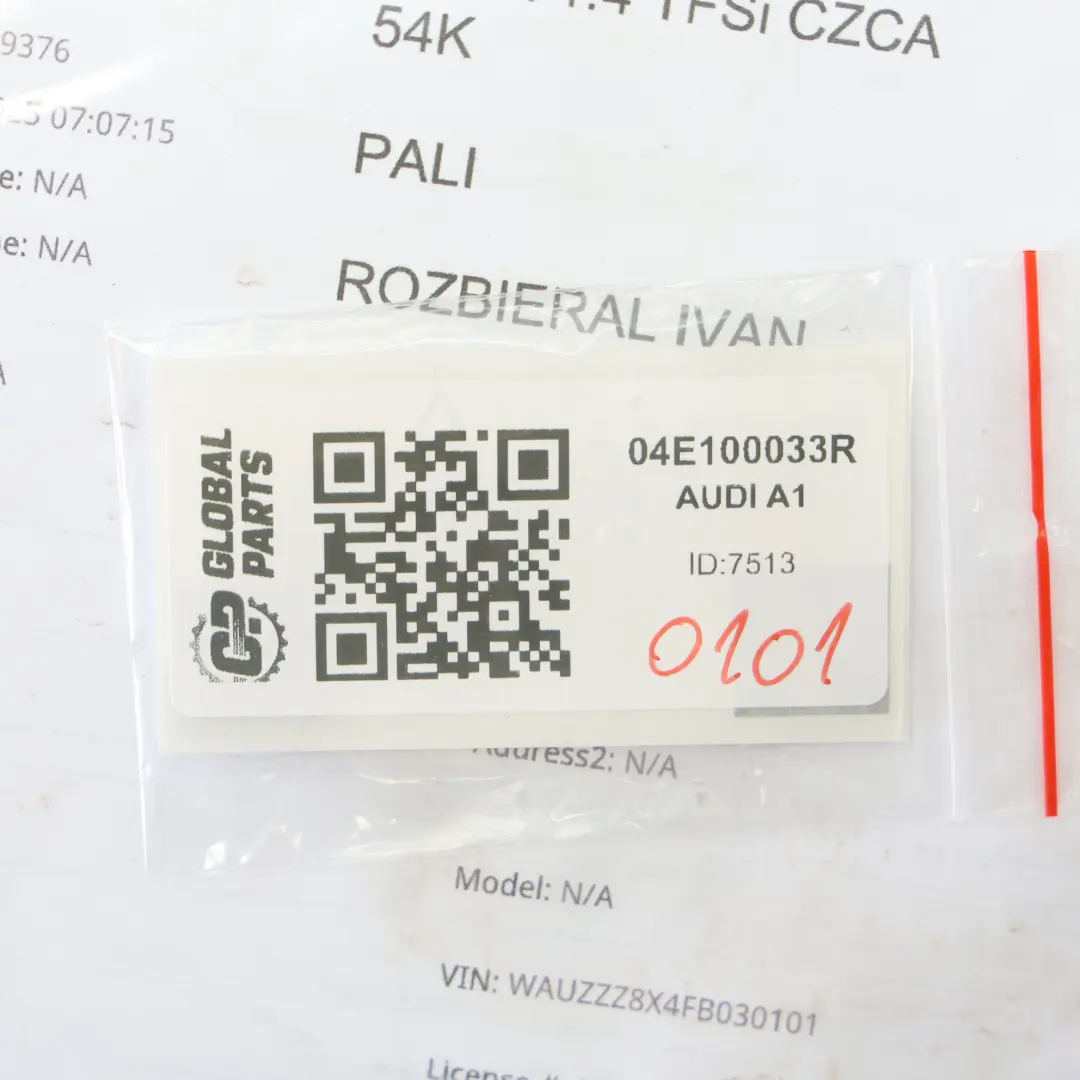 VW Golf Mk7 Audi A1 8X A3 8V 1.4 TSI TFSI Silnik Goły Słupek CZCA 125KM