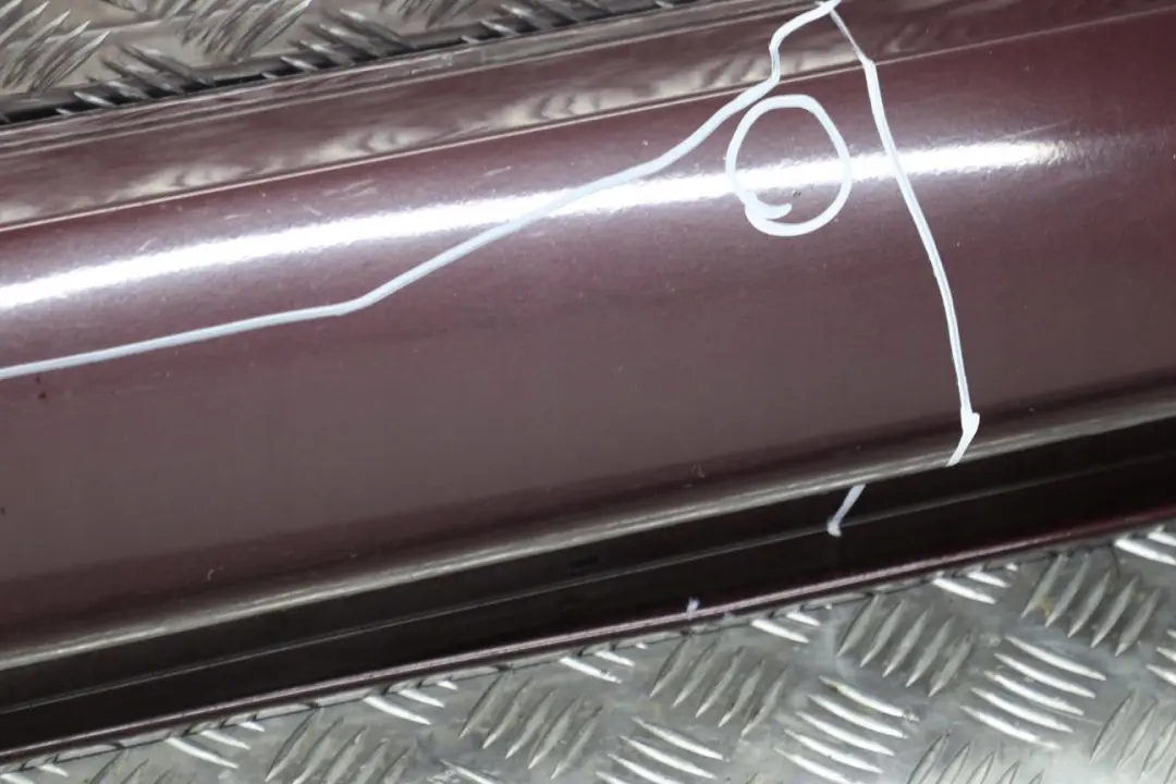 BMW 7 E65 Bas de Porte Couverture Seuil a Gauche Barbera Rouge - A39