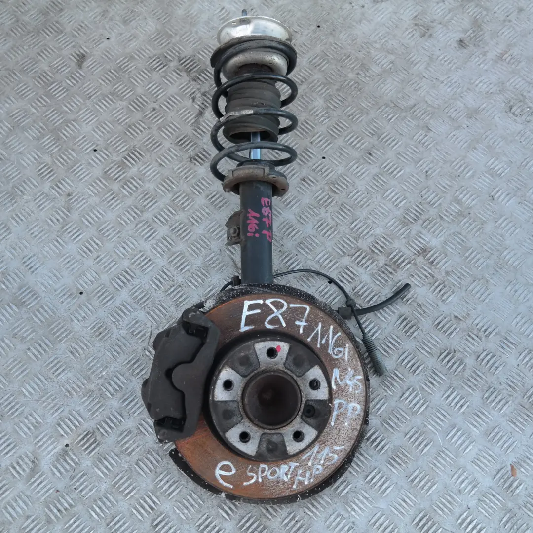 BMW E87 116i N45 Delantero Derecho Muelle Strut Freno Suspension Pierna Hub