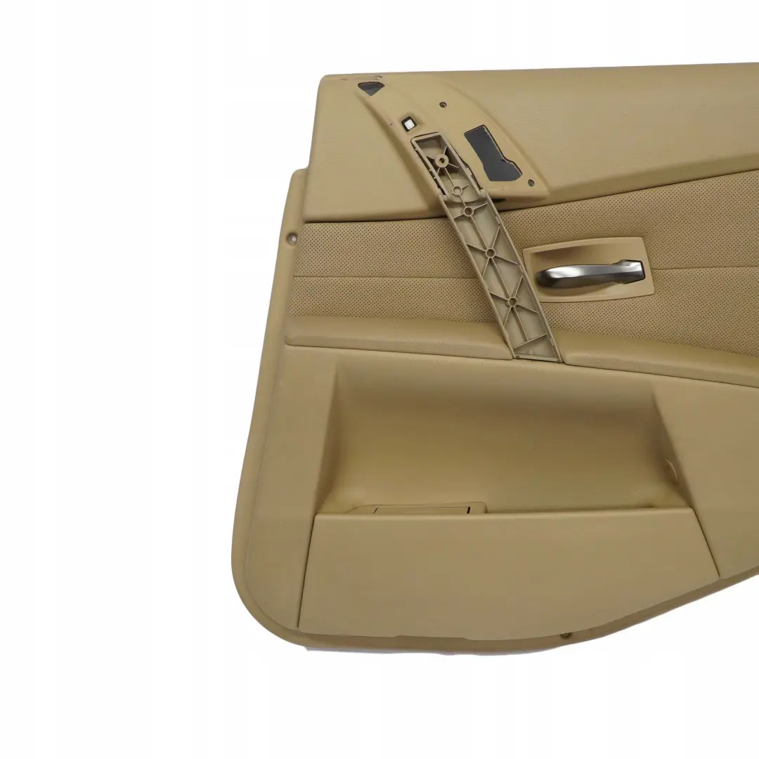 BMW E60 E61 Trasera Derecha Tarjeta De Puerta De cuero Nasca Beige Forro Trim