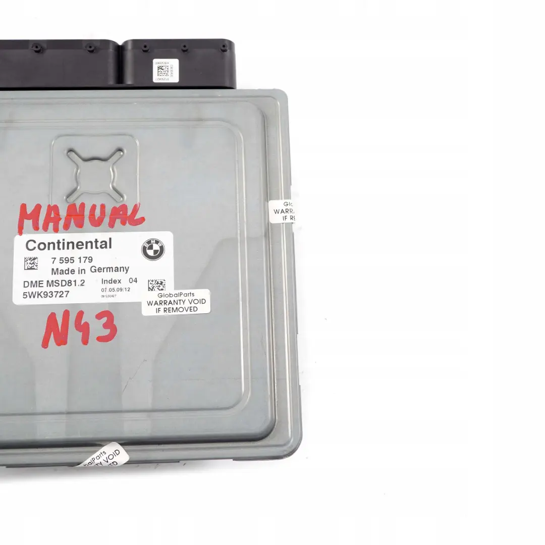 BMW E81 E87 LCI E90 E91 Gasolina N43 Unidad de Control del Motor ECU DME Manual