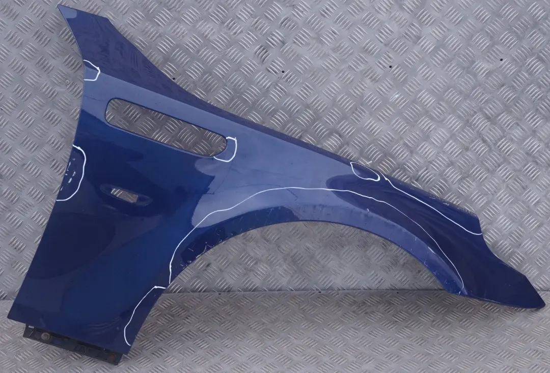 BMW E60 E61 M5 Frente Derecha O / S Wing Fender Side Panel Interlagos Azul