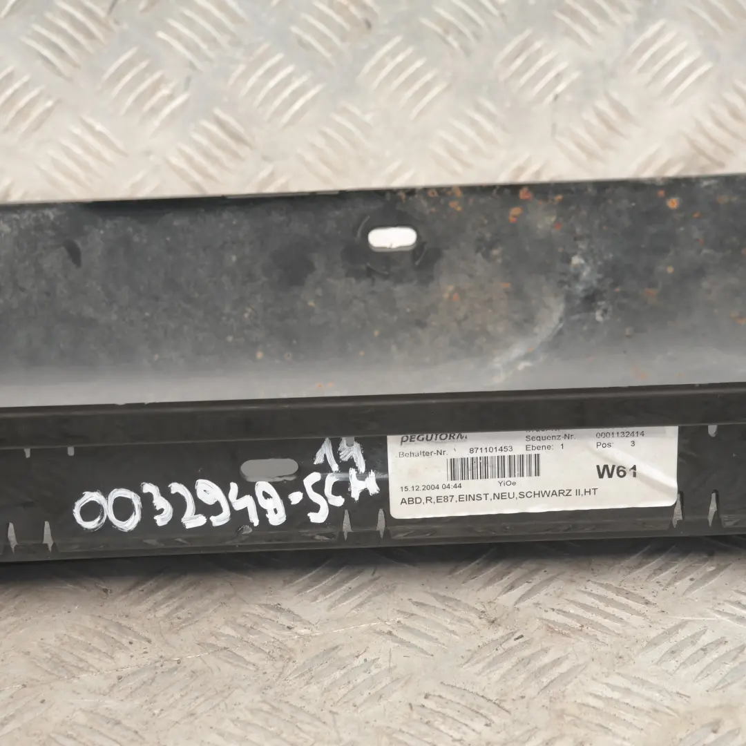 BMW 11 E87 Sill Strip Faldón Lateral Derecho Negro 2 Schwarz II - 668