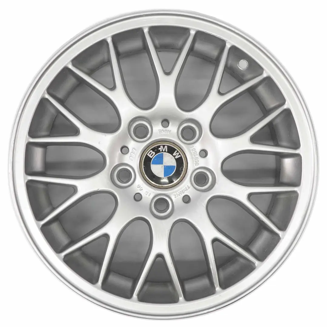 BMW E36 E46 Silberne Leichtmetallfelge 16" Kreuzspeiche 42 7J ET:46 1095058