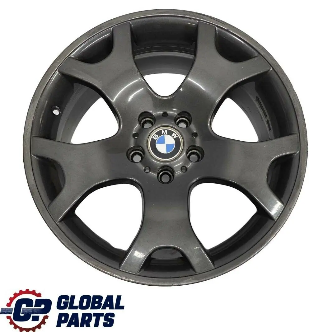 BMW X5 Series E53 Grey Rear Wheel Alloy Rim 19" 10J ET:45 V Spoke 63 1096228