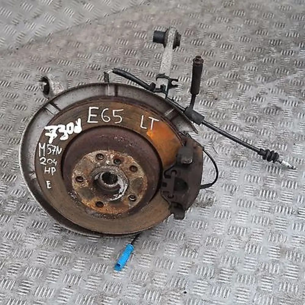 M57N REAR LEFT N/S LEG SUSPENSION AXLE BRAKE DISC CARRIER BMW 7 SERIES E65 730d - SKU 1166127 - Part number 34216753673
