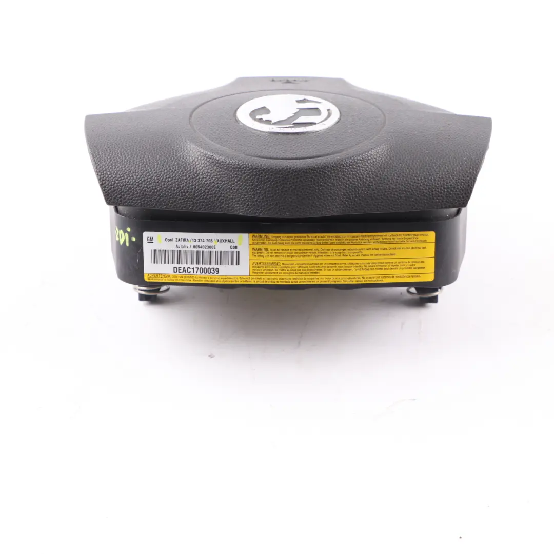 Vauxhall Zafira B Steering Wheel Air Module Driver Side Black 13374705