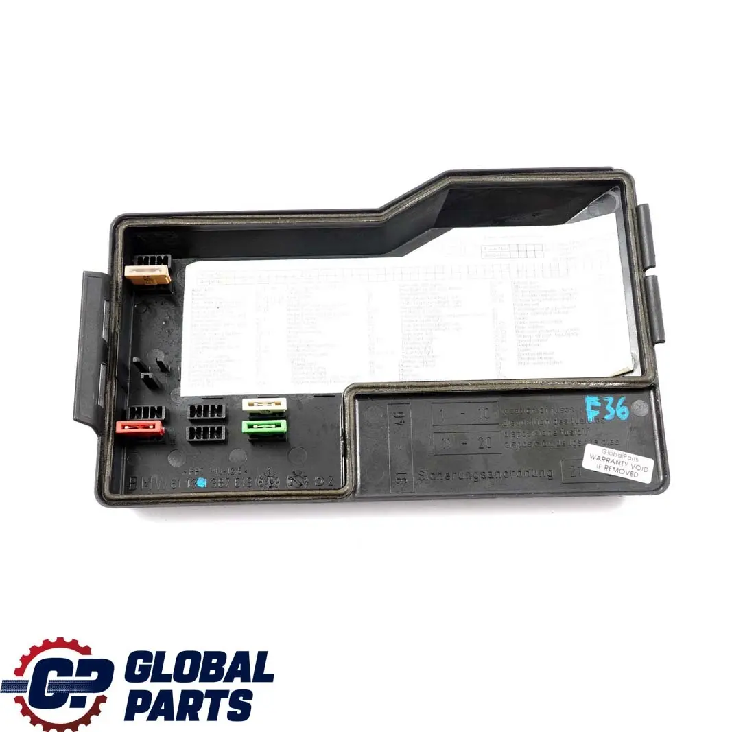 BMW E36 El?ctrico Fusible Rel? Caja Cubierta Panel Trim 1387613