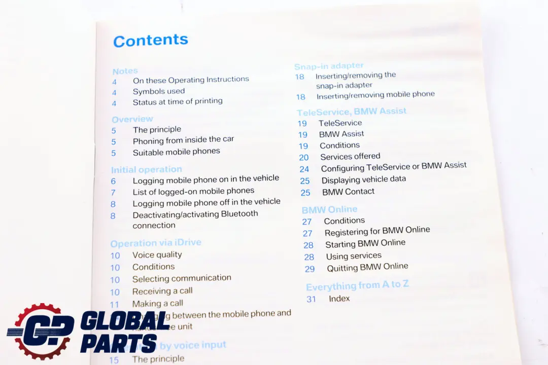 BMW 1 Series E81 E87 LCI E90 E91 Mobile Phone Provision System Handbook