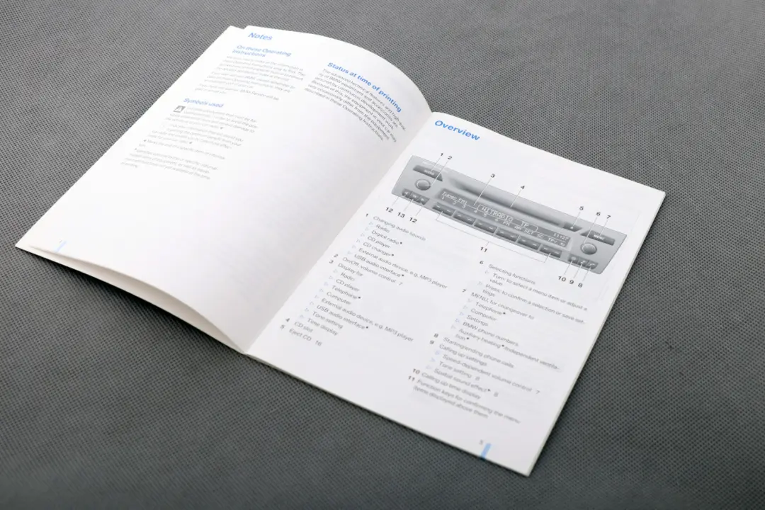 BMW E81 E87N E90 E91 Book Operating Instructions Radio Professional