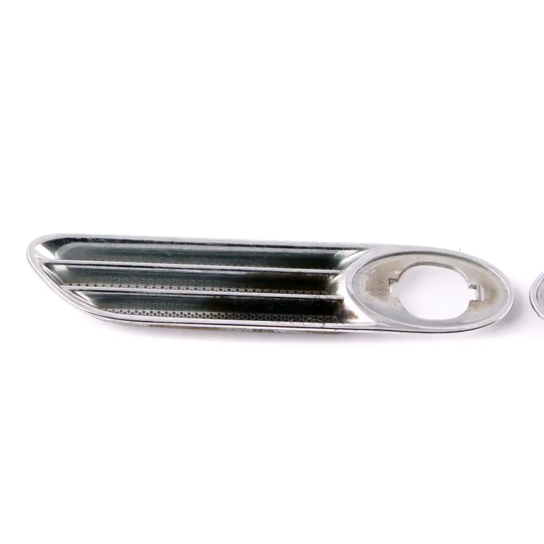 Mini R50 R52 Side Wing Turn Indicator Trim Cover Front Left Right Chrome Set
