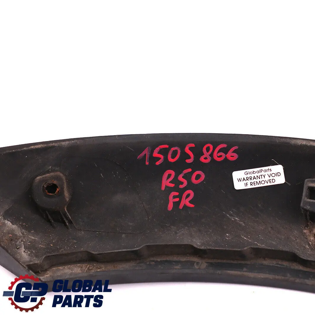 Mini R50 R52 R53 Couverture Passage de Roue Droite Rabat Noir 1505866