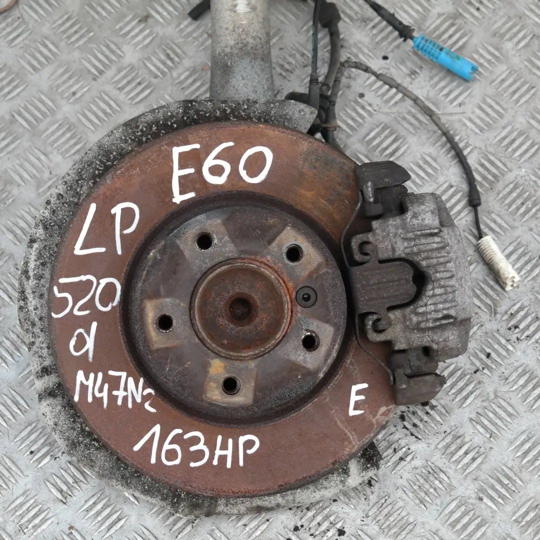 BMW E60 520D M47N2 DELANTERO IZQUIERDO MUELLE PUNTAL BUJE PATA PINZA DE FRENO