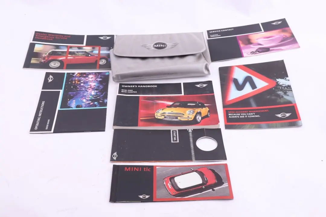 Service Booklet Owner's Handbook Pouch Case Wallet Set BMW Mini Cooper R50 - SKU 156067 - Part number 