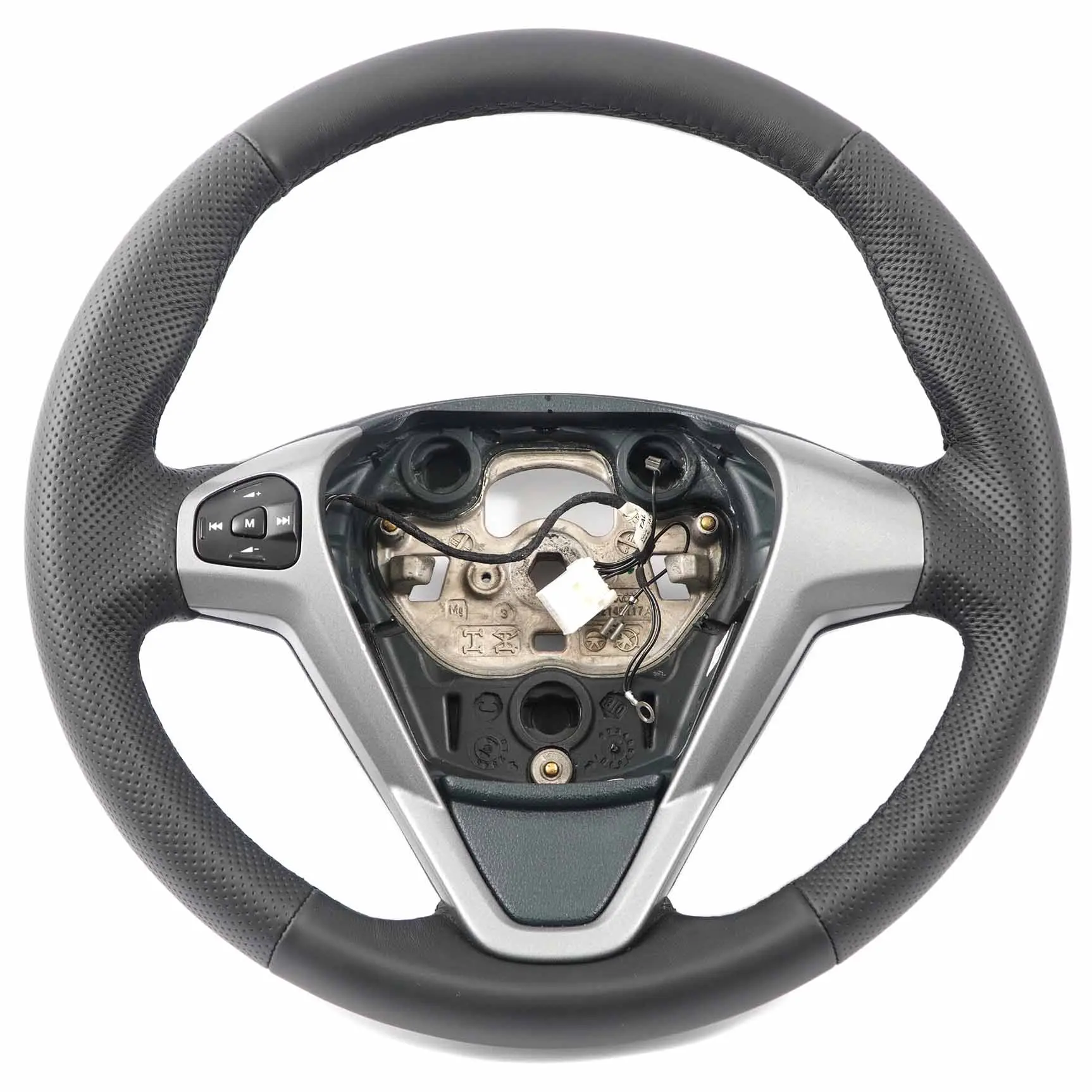 Ford Fiesta MK7 NEW Black Leather Steering Wheel Multifunction 1734600