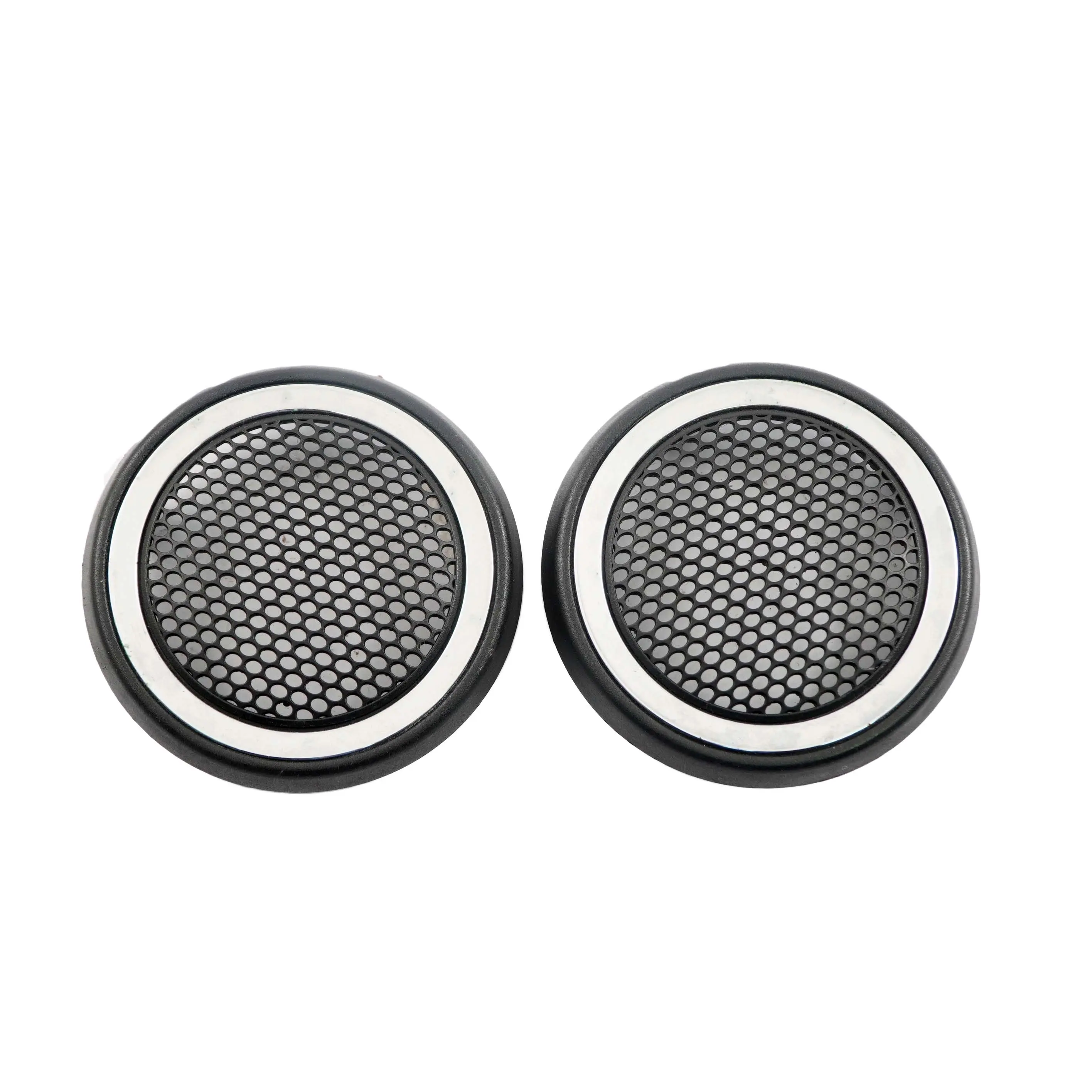 Mini R57 Rear Left Right Lateral Trim Panel HiFi Tweeter Cover Chrome Set