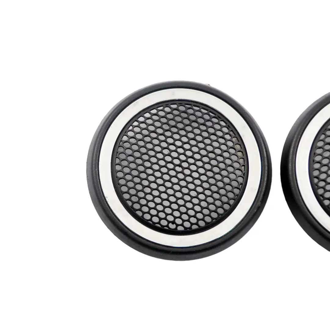 Mini R57 Rear Left Right Lateral Trim Panel HiFi Tweeter Cover Chrome Set