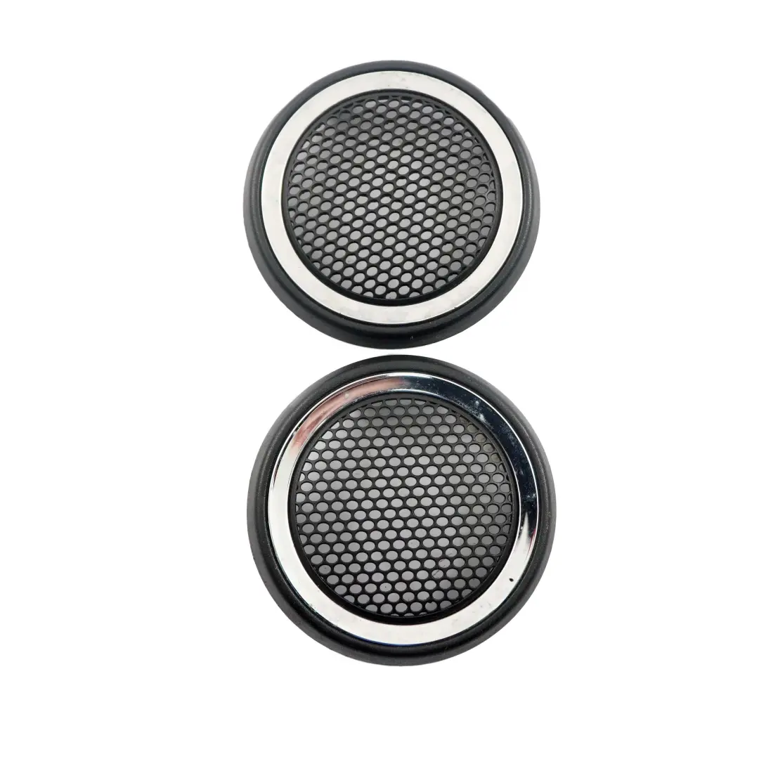 Mini R57 Rear Left Right Lateral Trim Panel HiFi Tweeter Cover Chrome Set