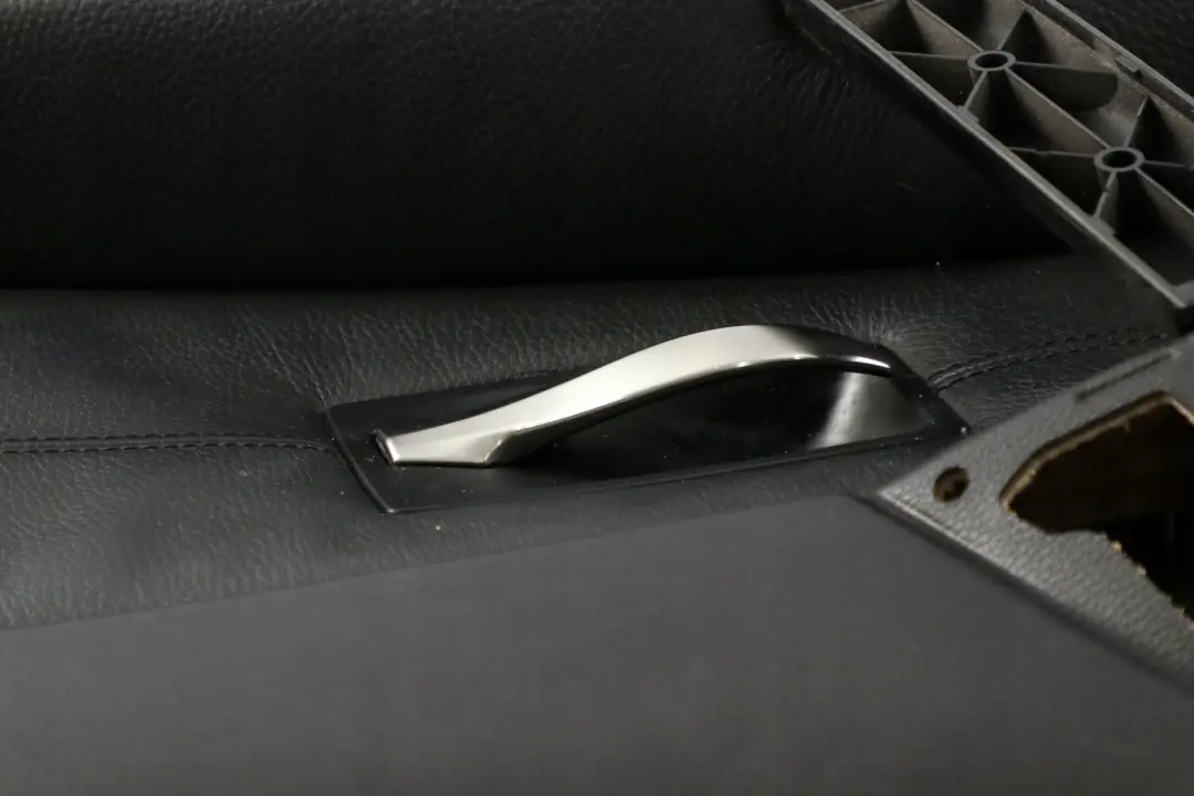 BMW E60 E61 Door Card Lining Leather Trim Panel Rear Right Black