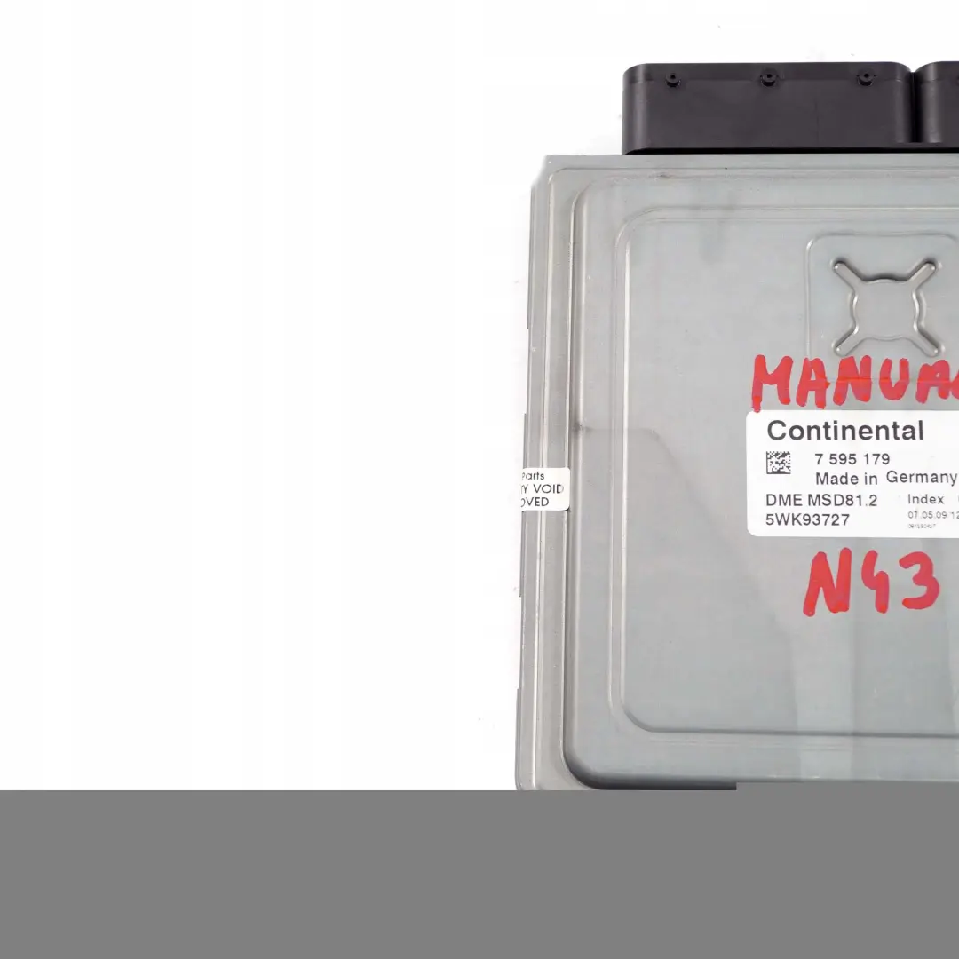 BMW E81 E87 LCI E90 E91 Gasolina N43 Unidad de Control del Motor ECU DME Manual