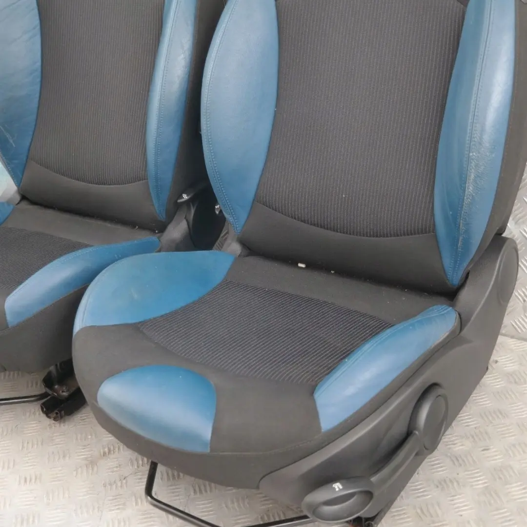 *BMW Mini Cooper One Clubman R55 Sports Halb Leder Innensitze Sitze innen BLAU