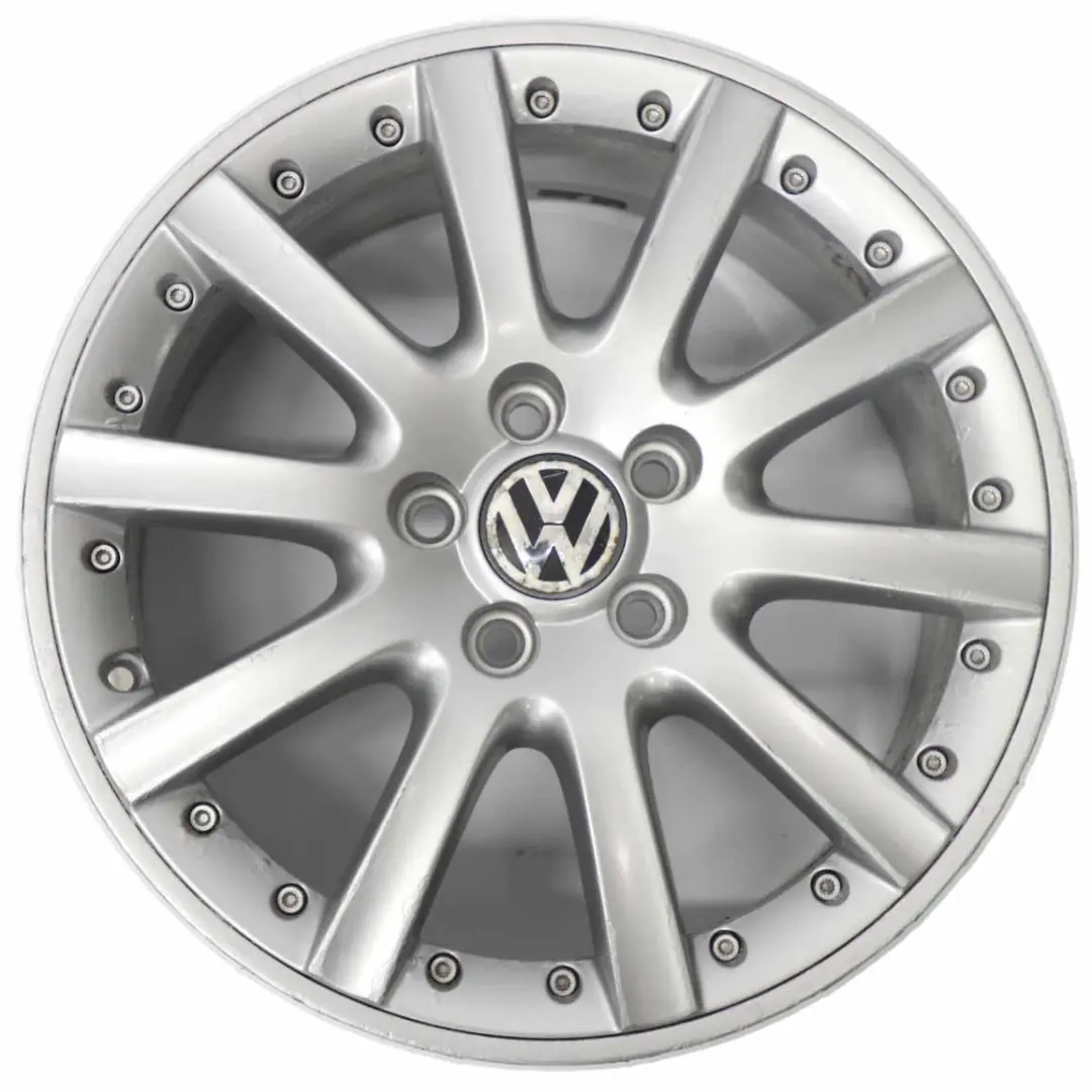 VW Volkswagen Golf 5 V 6 VI Llanta de aleación plateada 17" ET:54 7J 1K0601025K