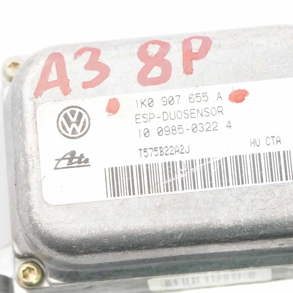 Audi A3 8P Yaw Sensor ESP Rotación Velocidad Control Unidad Módulo 1K0907655A