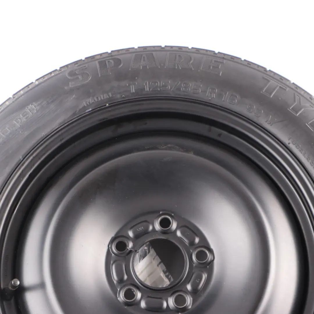 Ford Focus MK2 Black Spare Wheel Rim Steel R16 Tyre 125/85 1S71MH-07170