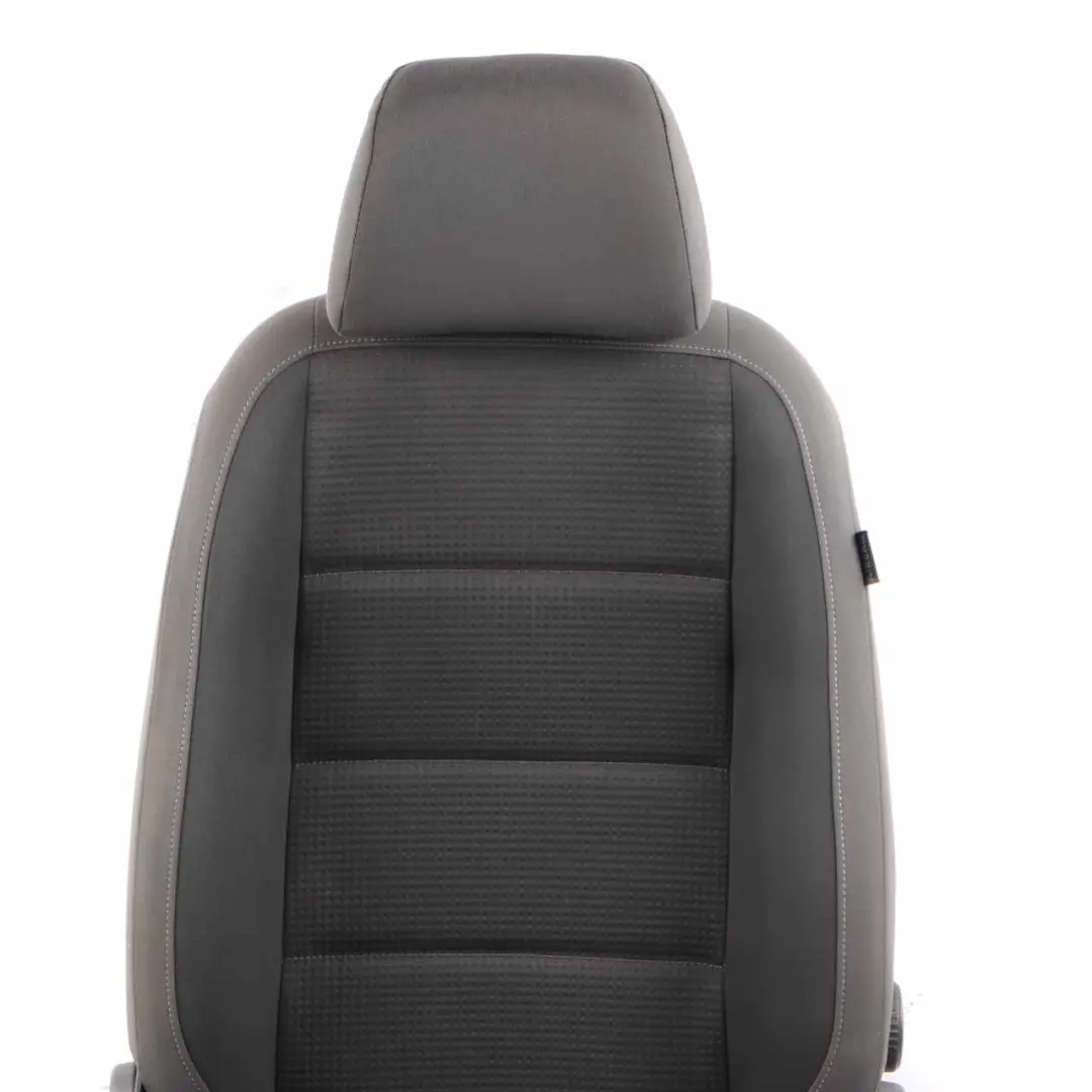 Front Seat Volkswagen Touran MK1 Left N/S Cloth Fabric Black Grey