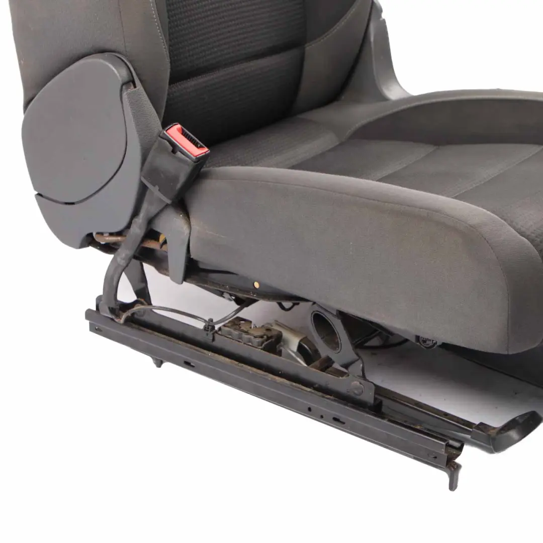 Front Seat Volkswagen Touran MK1 Left N/S Cloth Fabric Black Grey