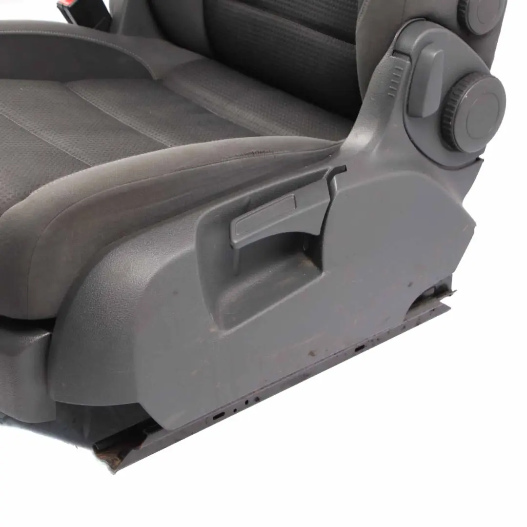 Front Seat Volkswagen Touran MK1 Left N/S Cloth Fabric Black Grey