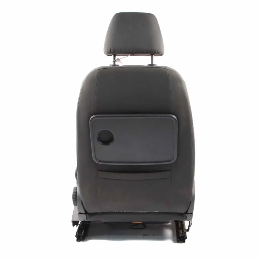 Front Seat Volkswagen Touran MK1 Left N/S Cloth Fabric Black Grey
