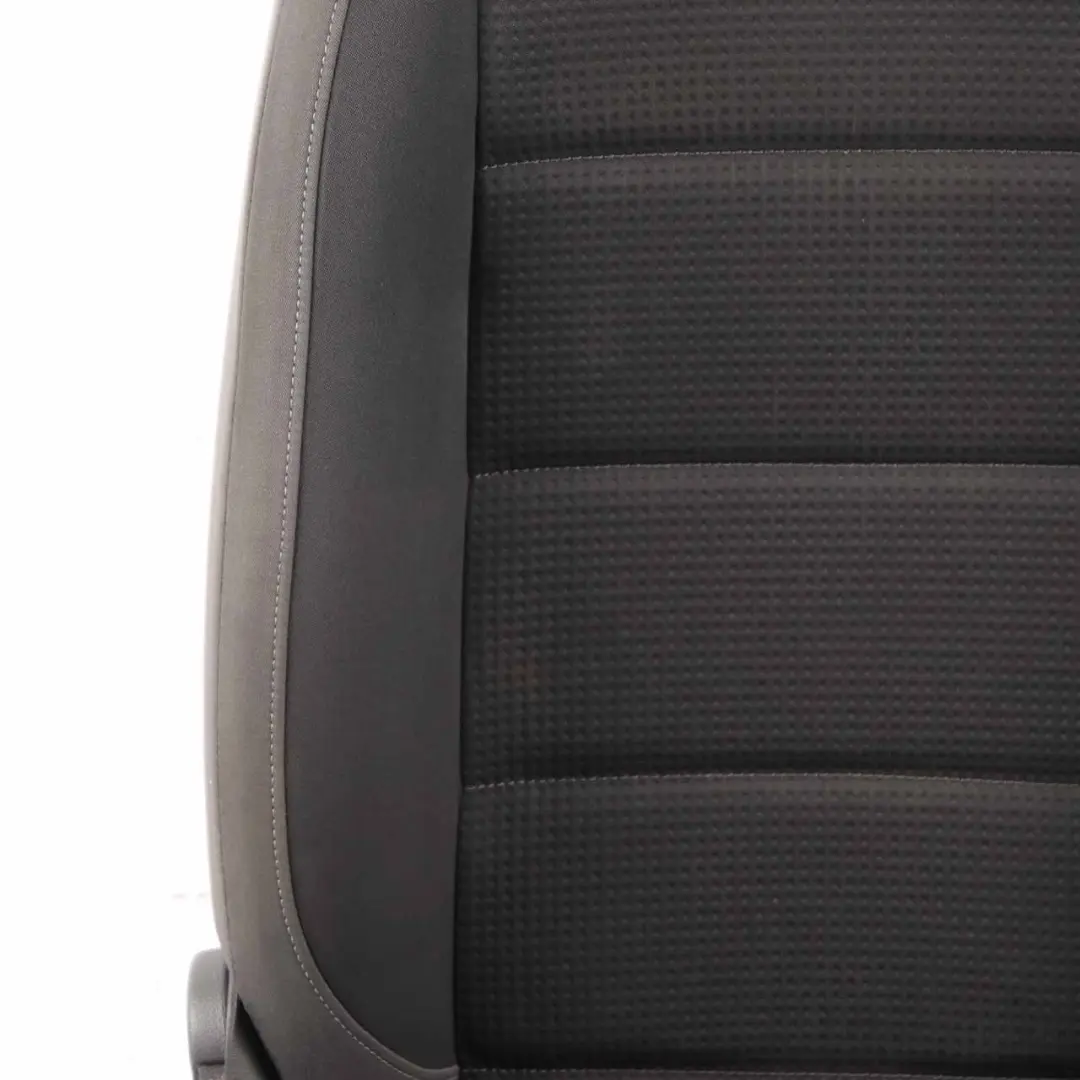 Front Seat Volkswagen Touran MK1 Left N/S Cloth Fabric Black Grey