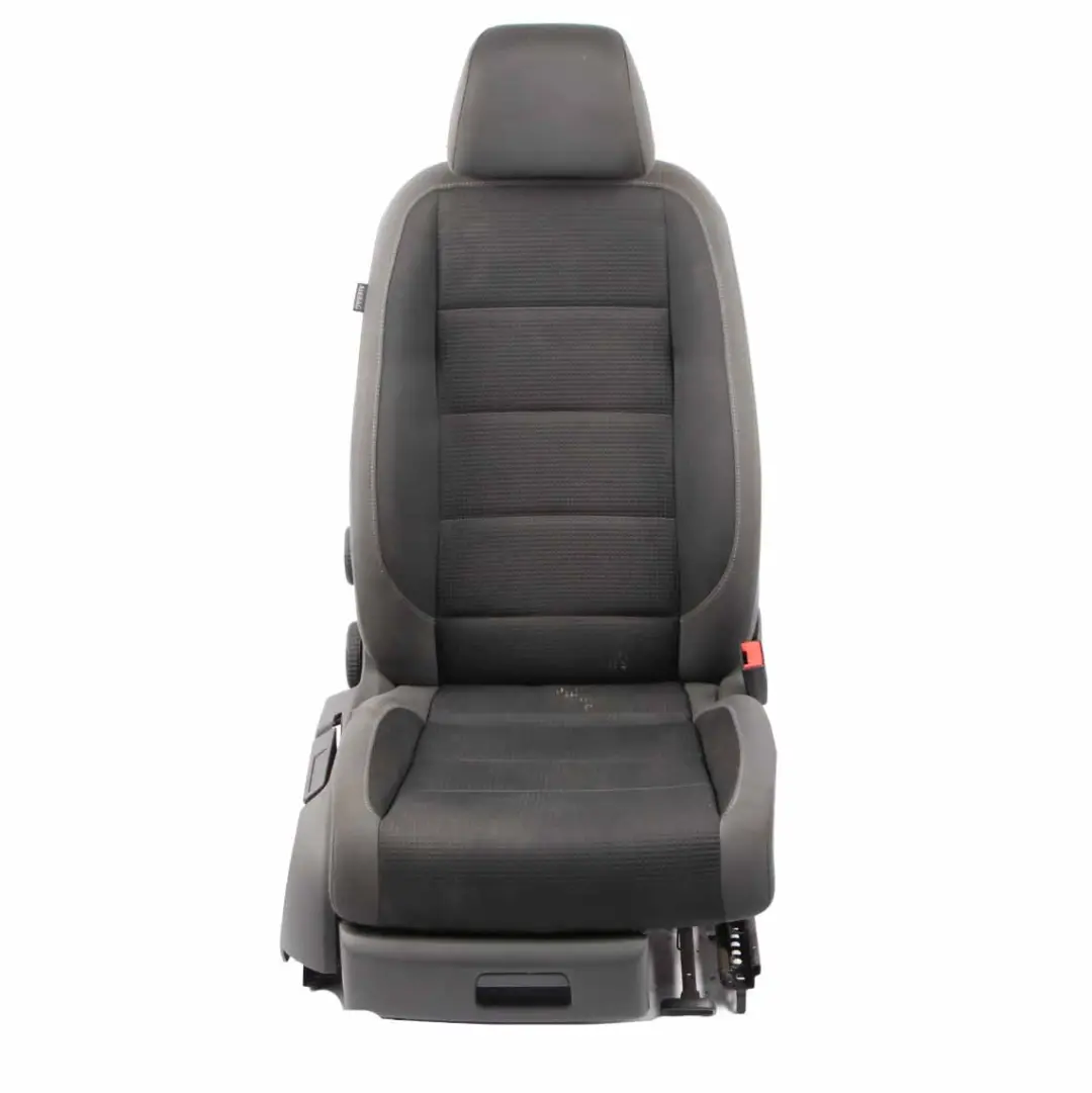 Front Seat Volkswagen Touran MK1 Right O/S Cloth Fabric Black Grey