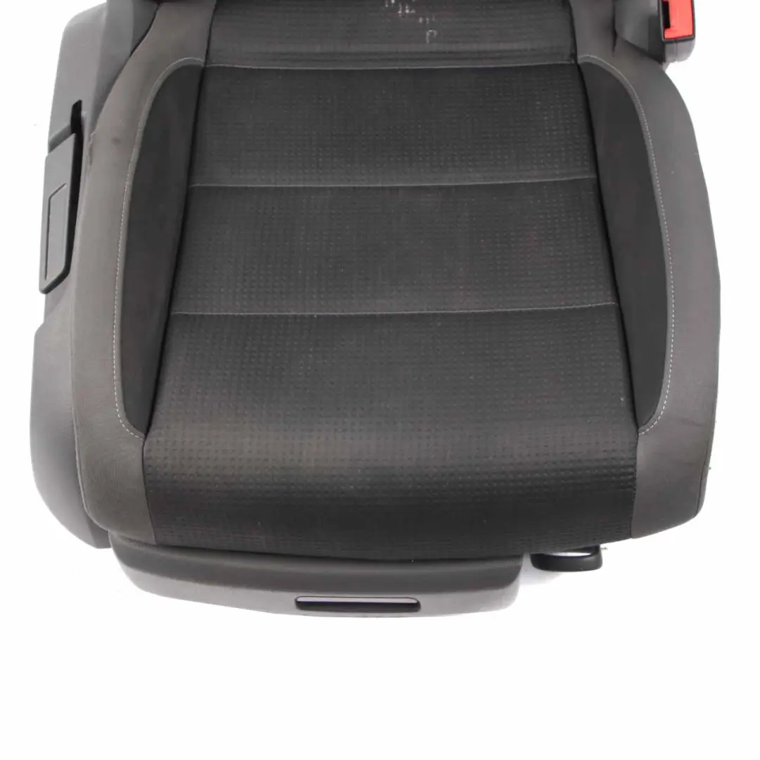 Front Seat Volkswagen Touran MK1 Right O/S Cloth Fabric Black Grey