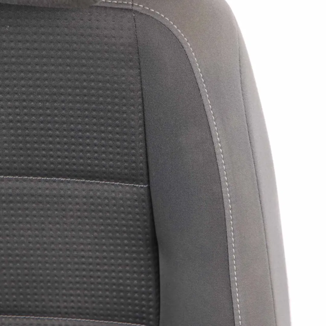 Front Seat Volkswagen Touran MK1 Right O/S Cloth Fabric Black Grey