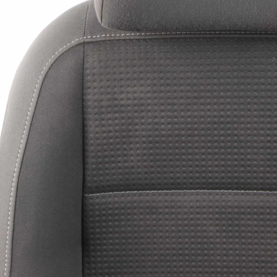 Front Seat Volkswagen Touran MK1 Right O/S Cloth Fabric Black Grey