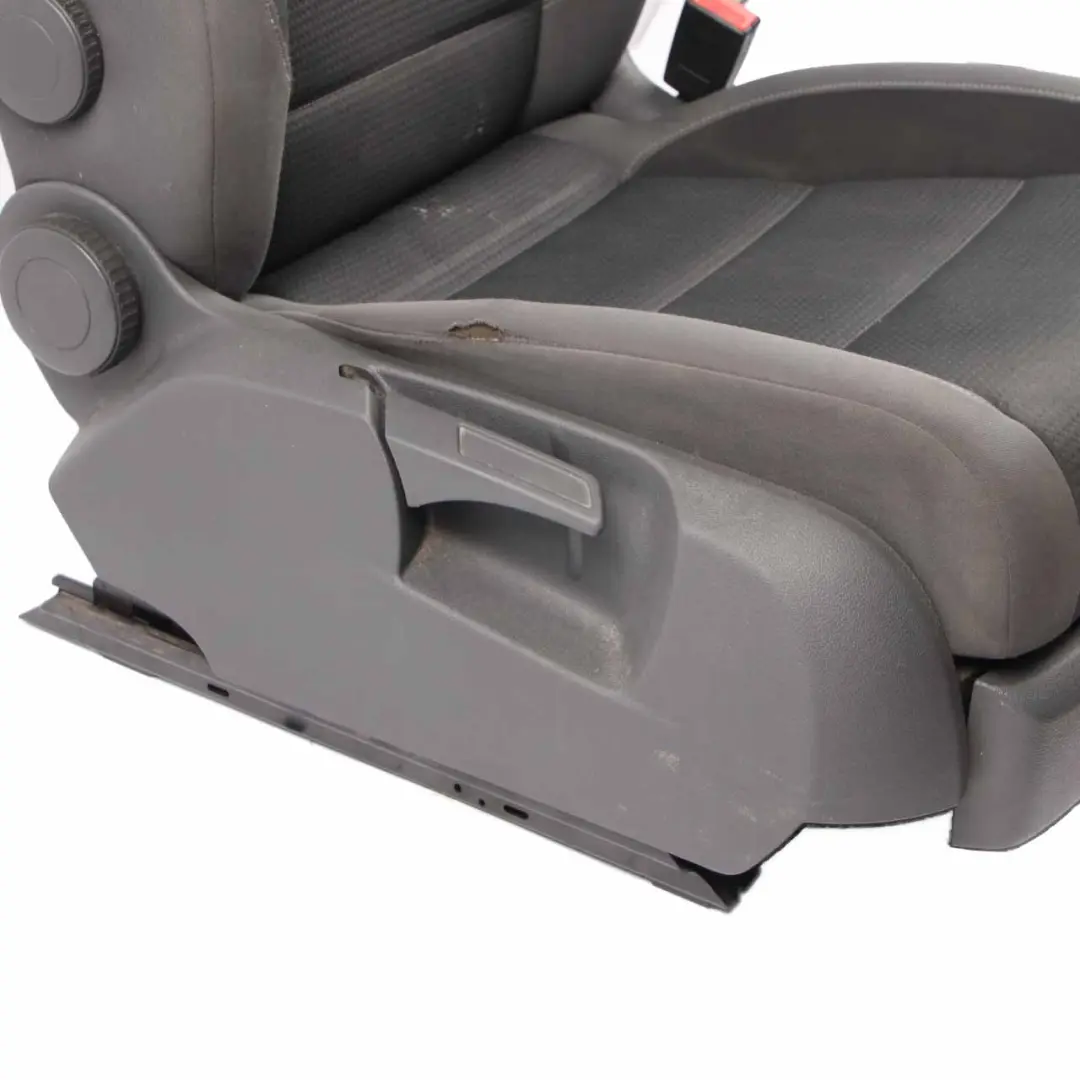 Front Seat Volkswagen Touran MK1 Right O/S Cloth Fabric Black Grey