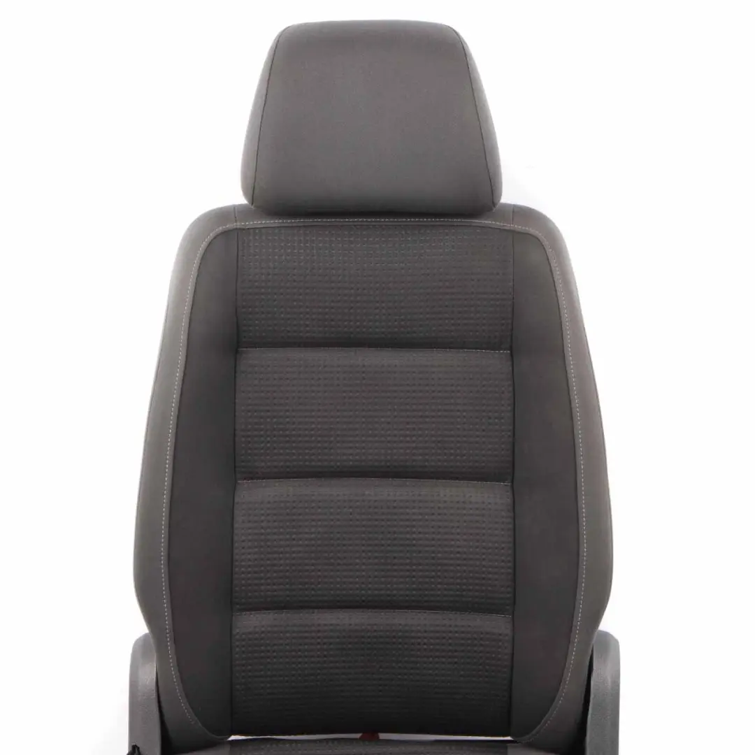 Volkswagen VW Touran MK1 2nd Row Right O/S Seat Cloth Black Grey Fabric