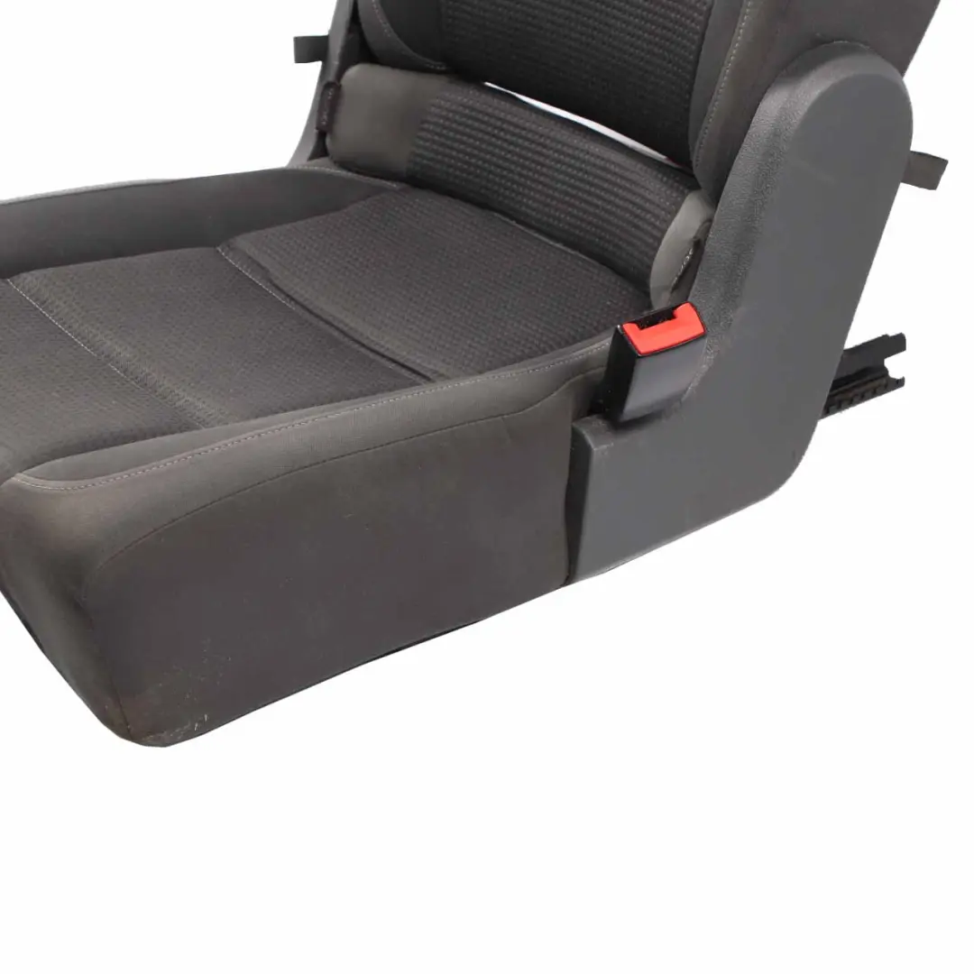 Volkswagen VW Touran MK1 2nd Row Right O/S Seat Cloth Black Grey Fabric