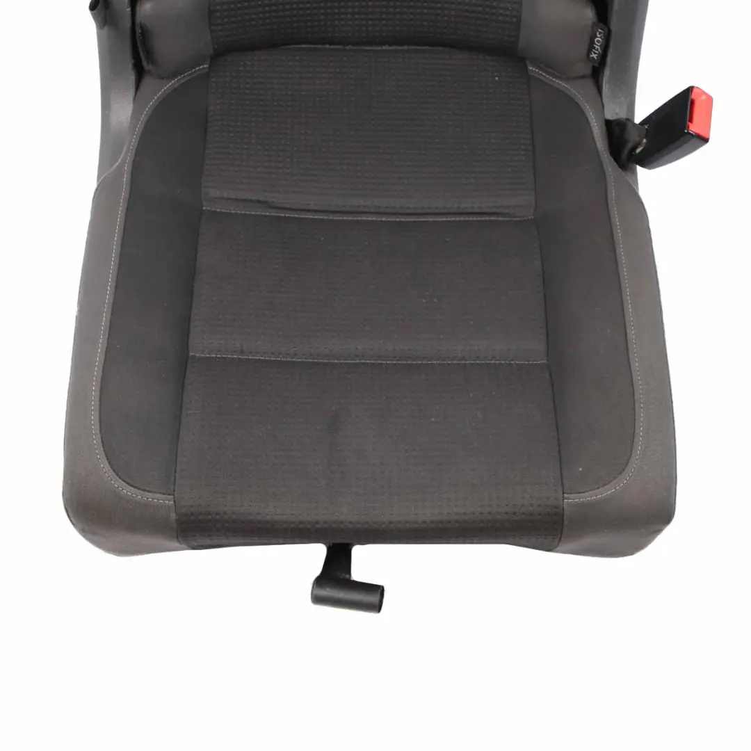 Volkswagen VW Touran MK1 2nd Row Right O/S Seat Cloth Black Grey Fabric