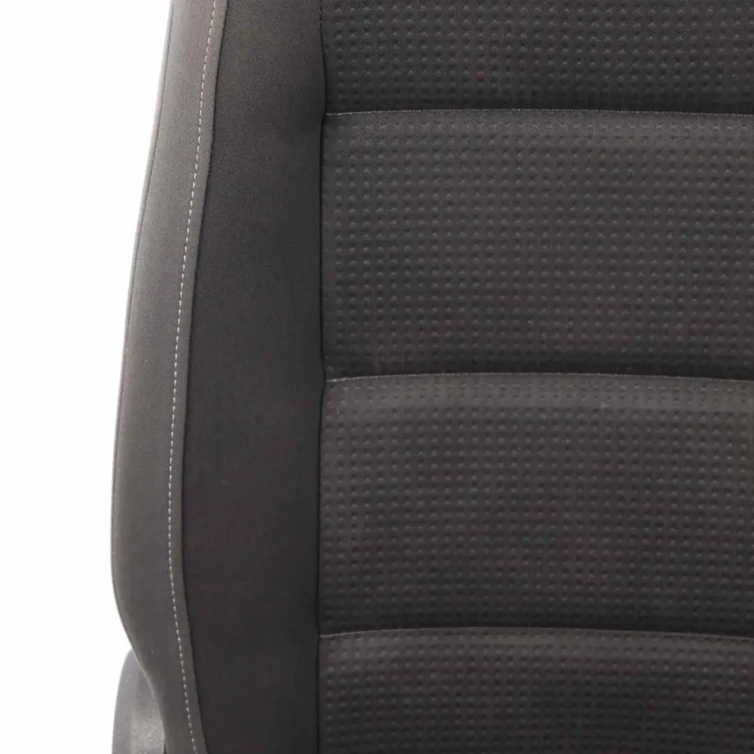 Volkswagen VW Touran MK1 2nd Row Right O/S Seat Cloth Black Grey Fabric