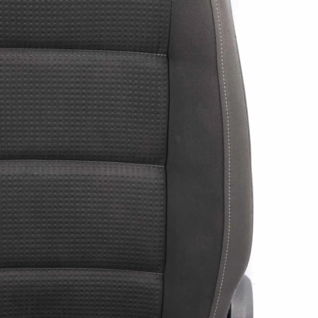 Volkswagen VW Touran MK1 2nd Row Right O/S Seat Cloth Black Grey Fabric