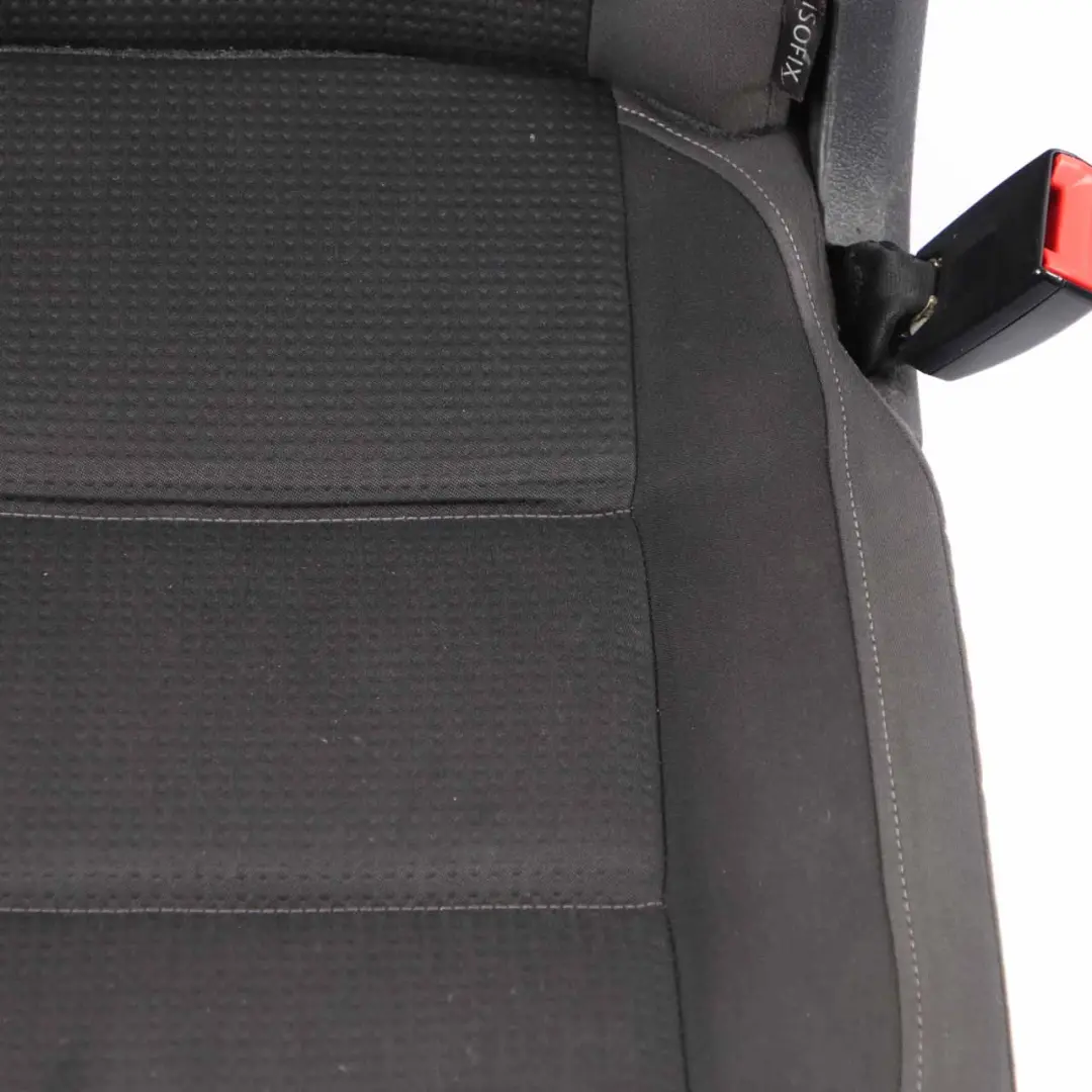 Volkswagen VW Touran MK1 2nd Row Right O/S Seat Cloth Black Grey Fabric